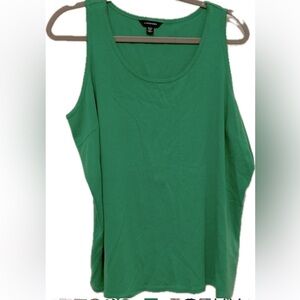Lands’ End Green Knit Tank Top women’s plus size 2X